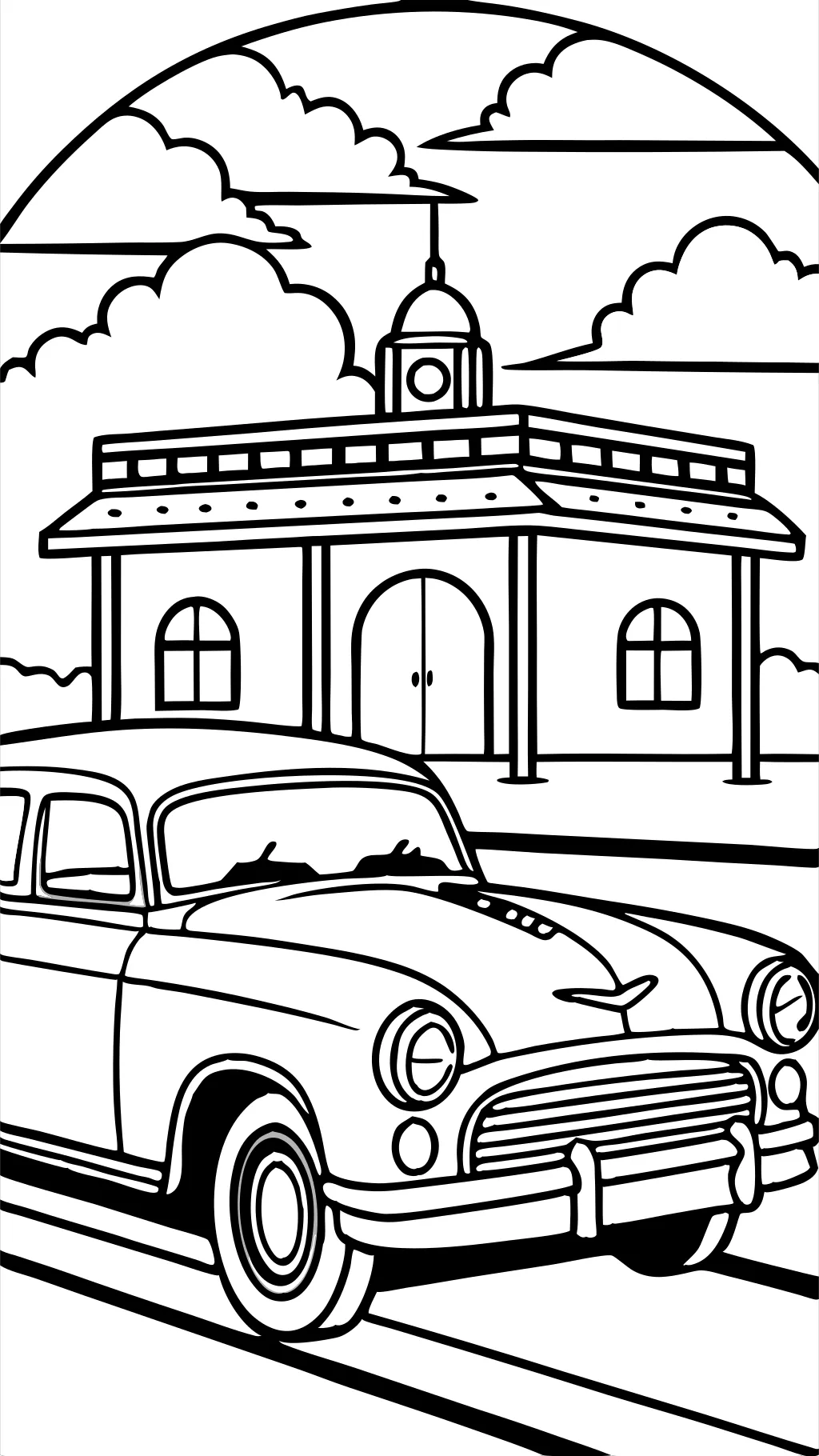 classic car coloring pages